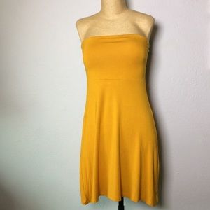 Forever 21 Mustard Color Sleeveless Mini Dress